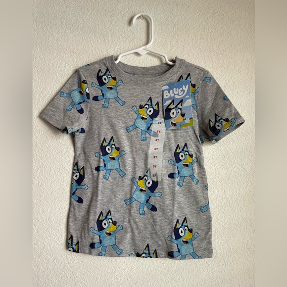 Bluey Kids Short Sleeve Graphic Gray T-Shirt size 5T-NWT - Picture 4 of 4